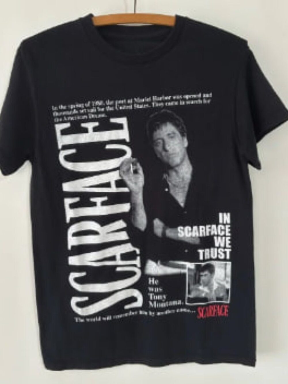 Scarface Graphic Tee - Black Scarface Print